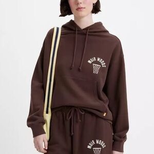 Levi’s Gold Tab Brown Muir Woods Hoodie Pullover Casual Sweatshirt Size Medium